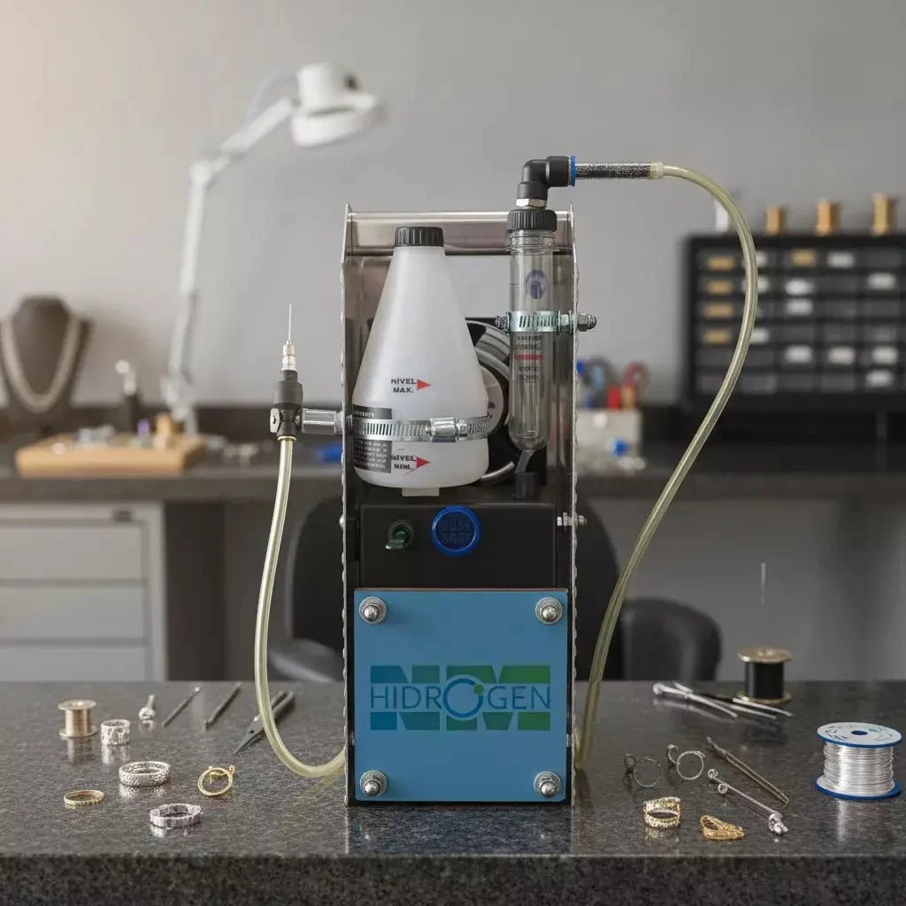 Máquina Hidrogen em uso na joalheria